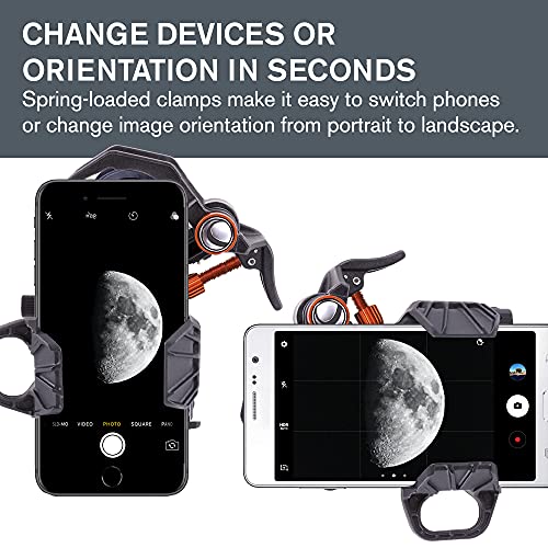 Celestron - NexYZ DX Kit - 3-Axis Universal Smartphone Adapter - Digiscoping Smartphone Adapter - Bluetooth Shutter Release Remote – Capture Images and Video Through Your Telescope or Spotting Scope