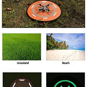 Drone Landing Pad, 21.65''/55cm Luminous Drones Launch Mat Fast-fold Double Sided Helipad for DJI Mini 3 PRO/Mavic AIR 2/AIR 2S/Mavic Mini 2/SE/1,Mavic 2 PRO,DJI Phantom 3/4 Inspire,DJI AVATA/Zoom