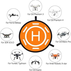 Drone Landing Pad, 21.65''/55cm Luminous Drones Launch Mat Fast-fold Double Sided Helipad for DJI Mini 3 PRO/Mavic AIR 2/AIR 2S/Mavic Mini 2/SE/1,Mavic 2 PRO,DJI Phantom 3/4 Inspire,DJI AVATA/Zoom