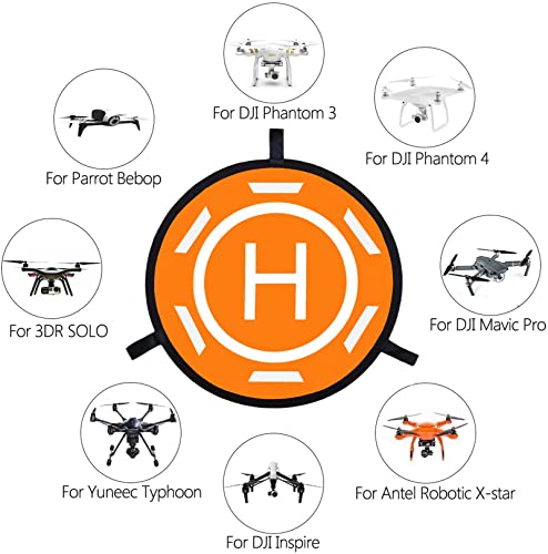 Drone Landing Pad, 21.65''/55cm Luminous Drones Launch Mat Fast-fold Double Sided Helipad for DJI Mini 3 PRO/Mavic AIR 2/AIR 2S/Mavic Mini 2/SE/1,Mavic 2 PRO,DJI Phantom 3/4 Inspire,DJI AVATA/Zoom