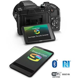 Nikon COOLPIX B500 16MP 40x Optical Zoom Digital Camera w/Built-in Wi-Fi NFC & Bluetooth (Black) + 16GB SDHC Accessory Bundle