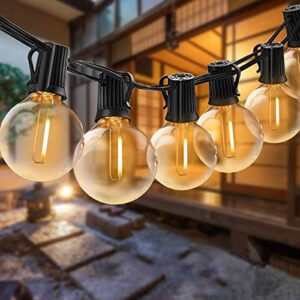 quntis led outdoor string lights – waterproof 32ft g40 globe string lights with 30+3 bulbs patio string lights hanging for backyard garden porch bistro wedding party christmas, ul listed, warm white
