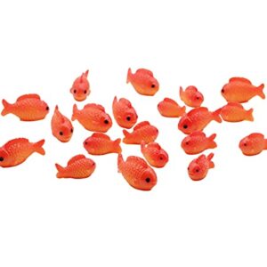 20 Pcs Resin Red Goldfish Mini Goldfish Figurines Fairy Garden Miniature Moss Landscape DIY Terrarium Crafts Ornament Accessories for Home Décor