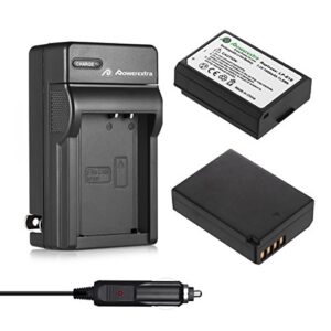 powerextra 2 pack lp-e10 battery and charger compatible with canon rebel t3 t5 t6 t7 kiss x50 kiss x70 1100d 1200d1300d 2000d 1500d digital cameras
