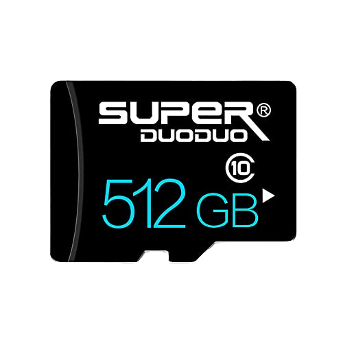 512GB Micro SD with Adapter High Speed 512GB TF Card Class 10 for Gopro Memory Card for Android Smartphone Digital Camera Tablet and Drone 512GB