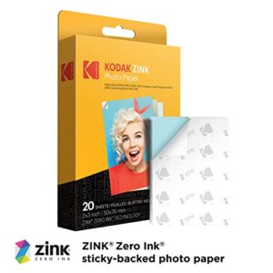 KODAK Step Printer Wireless Mobile Photo Printer with Zink Zero Ink Technology & Kodak App for iOS & Android (White) Gift Bundle