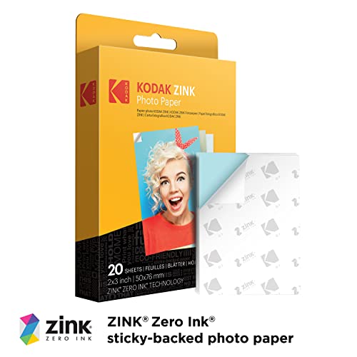 KODAK Step Printer Wireless Mobile Photo Printer with Zink Zero Ink Technology & Kodak App for iOS & Android (White) Gift Bundle