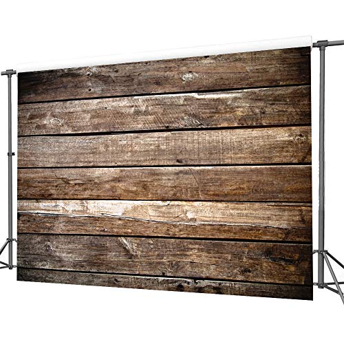 LYWYGG 7x5ft Photography Backdrop Brown Wood Backdrops Photography Wood Floor Wall Background Photographyers CP-172