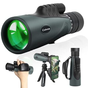 10-30x50 Monoculars for Adults High Powered, Monocular Telescope with Smartphone Adapter, HD Monocular for Bird Watching, Hunting and Camping