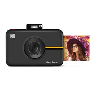 kodak step touch | 13mp digital camera & instant printer with 3.5 lcd touchscreen display, 1080p hd video – editing suite, bluetooth & zink zero ink technology | black
