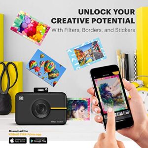 Kodak Step Touch | 13MP Digital Camera & Instant Printer with 3.5 LCD Touchscreen Display, 1080p HD Video - Editing Suite, Bluetooth & Zink Zero Ink Technology | Black