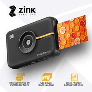 Kodak Step Touch | 13MP Digital Camera & Instant Printer with 3.5 LCD Touchscreen Display, 1080p HD Video - Editing Suite, Bluetooth & Zink Zero Ink Technology | Black