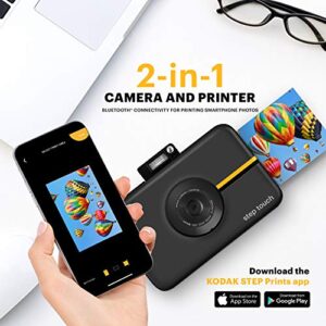 Kodak Step Touch | 13MP Digital Camera & Instant Printer with 3.5 LCD Touchscreen Display, 1080p HD Video - Editing Suite, Bluetooth & Zink Zero Ink Technology | Black