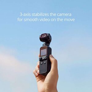 DJI Pocket 2 Creator Combo - 3 Axis Gimbal Stabilizer with 4K Camera, 1/1.7” CMOS, 64MP Photo, Pocket-Sized, ActiveTrack 3.0, Glamour Effects (Renewed)