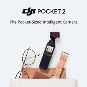 DJI Pocket 2 Creator Combo - 3 Axis Gimbal Stabilizer with 4K Camera, 1/1.7” CMOS, 64MP Photo, Pocket-Sized, ActiveTrack 3.0, Glamour Effects (Renewed)