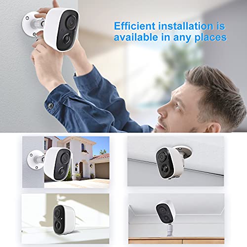 Security Camera Wireless Outdoor, 1080P HD Wireless Rechargeable Battery Powered WiFi Home Surveillance Camera with AI PIR, Waterproof, Night Vision, Motion Detection, 2-Way Audio and SD/Cloud Storage