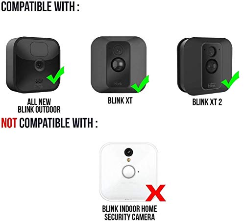 Wasserstein Adjustable Metal Wall Mount Compatible with Blink Outdoor & Blink XT2/XT Camera (3-Pack, Black)