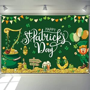 probsin extra large st patricks day banner backdrop 72″ x 48″ st patricks day decorations shamrocks happy st. patrick’s day holiday backdrop wall decor bulletin board for indoor outdoor party