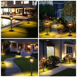 TomCare Solar Outdoor Lights Upgraded Brighter 39" Larger Solar Pathway Lights Waterproof Solar Garden Lights Solar Powered Landscape Lights Decorative Path Lighting for Yard Patio Walkway, 2 Pack