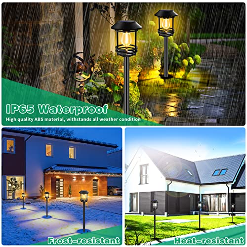 TomCare Solar Outdoor Lights Upgraded Brighter 39" Larger Solar Pathway Lights Waterproof Solar Garden Lights Solar Powered Landscape Lights Decorative Path Lighting for Yard Patio Walkway, 2 Pack