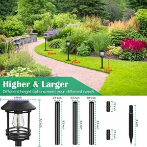 TomCare Solar Outdoor Lights Upgraded Brighter 39" Larger Solar Pathway Lights Waterproof Solar Garden Lights Solar Powered Landscape Lights Decorative Path Lighting for Yard Patio Walkway, 2 Pack