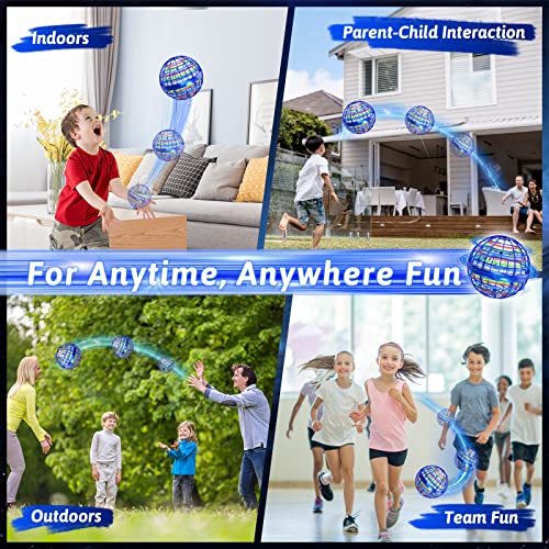 Flying Orb Ball Toys 360°Rotating Soaring Hover Orb Boomerang Spinner Magic LED Light Flying Ball Toys Hand Controlled Spinning Drone Ball Safe for Kids Adults Indoor Outdoor