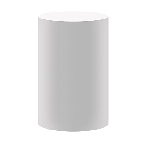 HUAYI White Pedestal Cover for Birthday Babyshower Party Prop Wedding Bridal Shower Graduation Cylinder Cover Communion Baptism Photography Decoration Elastic Fabric Circle Plinth Cover Dia36 H75