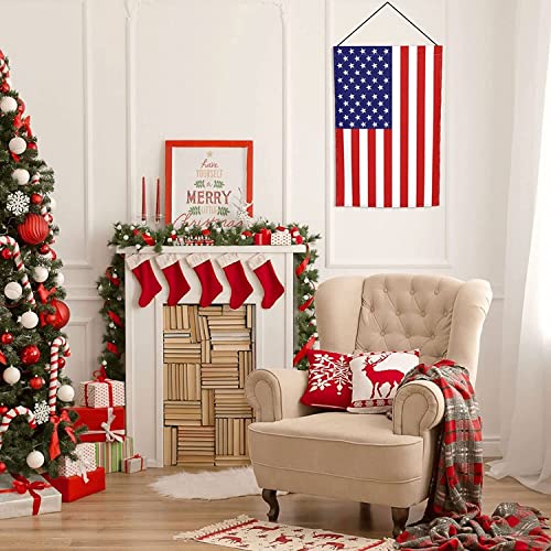 2 pack American Garden Yard Flag USA Garden Flag 12 x 18 - Double Sided Printing Double Stitched and 3 Layers of Silk Fabric American flag for yard courtyard