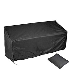 2/3/4 seater outdoor bench cover, polyester fabric waterproof anti-uv dustproof garden patio bench seat cover furniture protector with drawstring cord and storage bag