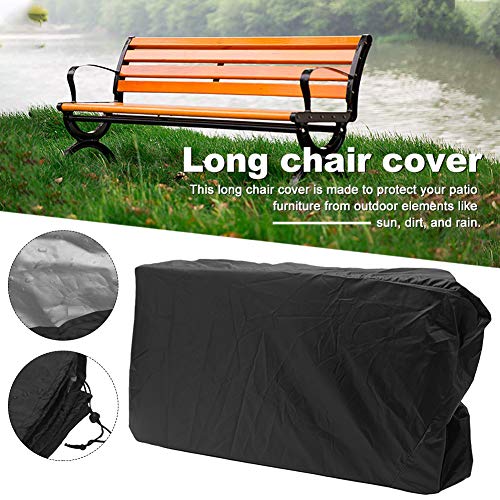 2/3/4 Seater Outdoor Bench Cover, Polyester Fabric Waterproof Anti-UV Dustproof Garden Patio Bench Seat Cover Furniture Protector with Drawstring Cord and Storage Bag