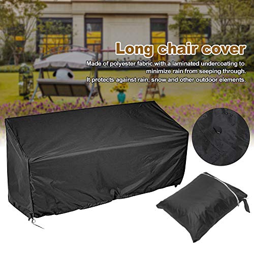 2/3/4 Seater Outdoor Bench Cover, Polyester Fabric Waterproof Anti-UV Dustproof Garden Patio Bench Seat Cover Furniture Protector with Drawstring Cord and Storage Bag