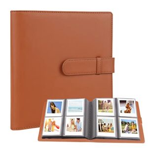 192 Pockets Photo Album for Fujifilm Instax Square SQ1/SQ6/SQ10/SQ20 Camera, Kodak Mini 3 Square,Mini Shot 3 Square, Mini Shot 3 Square Printer, Album for Instax Square Photo, Kodak 3x3" Photo (brown)