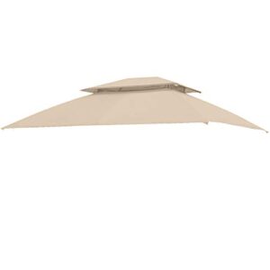 Garden Winds Replacement Canopy for The Allen Roth Wicker Gazebo - Standard 350 - Beige