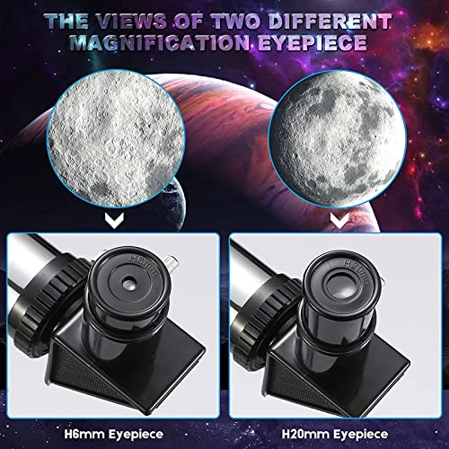 Telescope for Beginners and Kids with Tripod Moon Filter,Adult Professional 70mm Aperture 300mm Refracting Telescopes,Astronomy Gifts for Kids - Travel Telescope