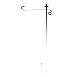 briarwood lane wrought iron cross garden flag stand 40″ h