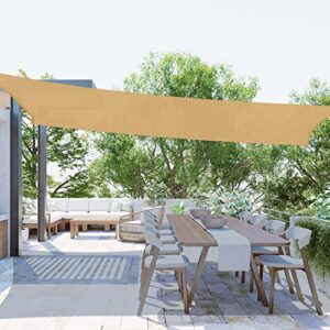 asteroutdoor 12′ x 12′ rectangle sun shade sail uv block canopy cover for outdoor patio backyard lawn garden, sand
