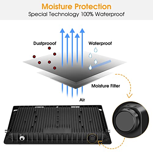 XYCN 3 Pack 100W LED Flood Light, IP66 Waterproof Outside Flood Light, 11500LM Super Bright Outdoor Security Lights, 5000K Daylight White Floodlight for Yard Garden Playground Basketball Court Patio