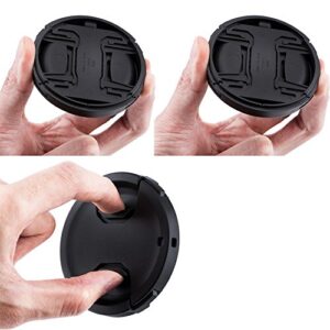 49mm Front Lens Cap Cover with Deluxe Cap Keeper for Canon EOS M50 M5 M6 Mark II M200 M100 with Kit Lens EF-M 15-45mm f/3.5-6.3 is STM, for Canon R50 R10 with RF-S 18-45mm Lens & More 49mm Lenses