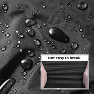 LooDro Patio Umbrella Cover fits 7-11ft Waterproof Umbrella Covers with Zipper Outdoor Garden Umbrellas Market Parasol Covers with Push Rod, Black