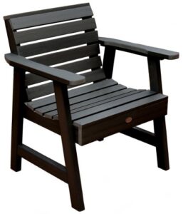 highwood ad-chgw1-bke weatherly garden chair, black