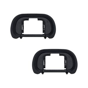 jjc camera eyecup eyepiece viewfinder for sony a7 iii a7 ii a7 a7r iv a7r iii a7s ii a7s a99 ii a9 a58 camera, soft silicone eye cup replacement of sony fda-ep18 (2 pack)