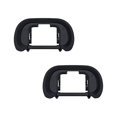 JJC Camera Eyecup Eyepiece Viewfinder for Sony A7 III A7 II A7 A7R IV A7R III A7S II A7S A99 II A9 A58 Camera, Soft Silicone Eye Cup Replacement of Sony FDA-EP18 (2 Pack)