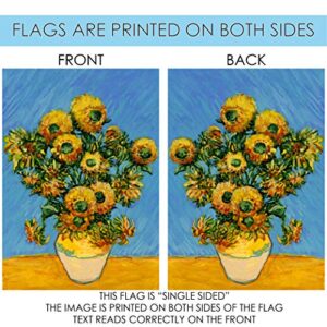 Toland Home Garden 1110856 Van Gogh's Sunflowers Flower Flag 12x18 Inch Double Sided Flower Garden Flag for Outdoor House Flag Yard Decoration