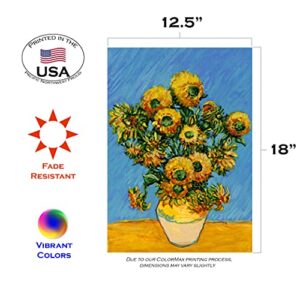 Toland Home Garden 1110856 Van Gogh's Sunflowers Flower Flag 12x18 Inch Double Sided Flower Garden Flag for Outdoor House Flag Yard Decoration