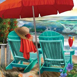 Beach Life Summer Garden Flag Nautical Adirondack Chairs 12.5" x 18"