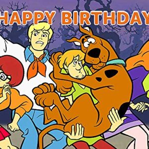 Cartoon What's New Scooby Doo Photography Background 5x3ft for Kids Scooby Theme Happy Birthday Party Supplies Cake Table Decoration Photo Backdrops Supplies
