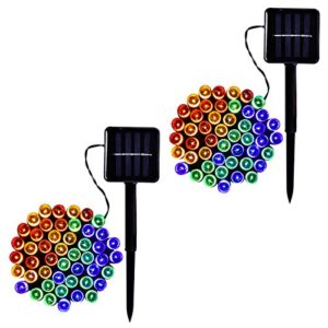 bbrand solar string lights outdoor, christmas lights with 8-lighting modes, waterproof decorative lights for garden, patio, home, wedding, party, halloween, christmas (multicolor, 100)