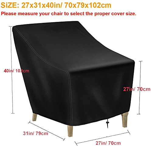 Patio Chair Cover Outdoor Skyour Waterproof Single Lounge Deep Chair Sofa Furniture Protector Covers for Backyard Veranda Lawn Garden (1)