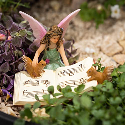 PRETMANNS Fairy Garden Accessories - Fairy Garden Fairies - Fairies for Fairy Garden Outdoor - Garden Fairy Figurines with Animal Friends - Miniature Fairies Garden Kit - 5 Fairy Items