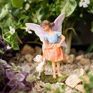 PRETMANNS Fairy Garden Accessories - Fairy Garden Fairies - Fairies for Fairy Garden Outdoor - Garden Fairy Figurines with Animal Friends - Miniature Fairies Garden Kit - 5 Fairy Items